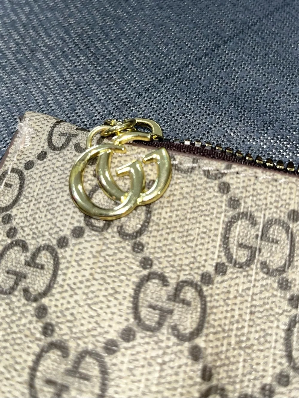 Vintage GG Monogram Zipper Clutch - Flat Canvas Travel Pouch